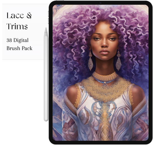 Lace & Trims Digital Brush Pack Designed for Procreate & Apple Pencil