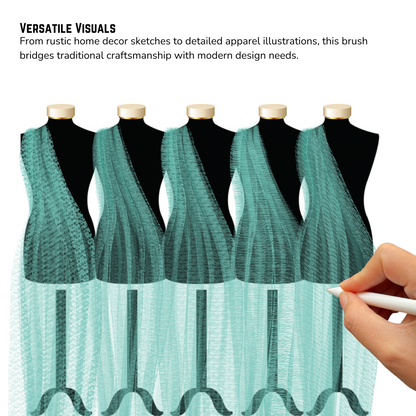 Woven Fabric Procreate Brush Set