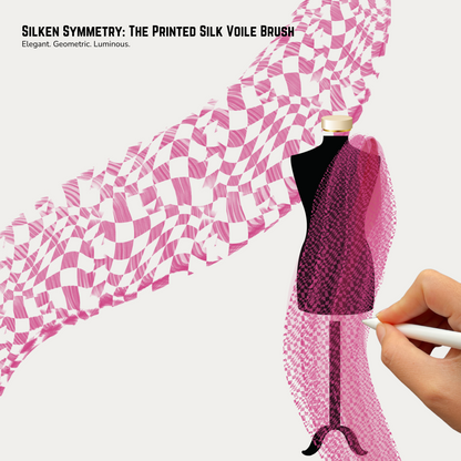 Printed Silk Voile Fabric Brush for Procreate